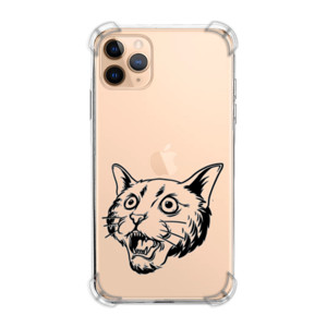 Casing HP kepala kucing marah hitam