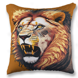 Bantal Lion face - Singa alam liar 8