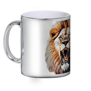 Mug Silver Lion face - Singa alam liar 7