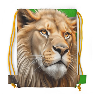 Tas Serut Fullprint Lion face - Singa alam liar 3