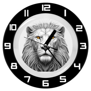 Jam Dinding Lion face - Singa alam liar 5