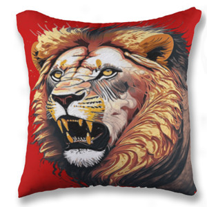 Bantal Lion face - Singa alam liar 14