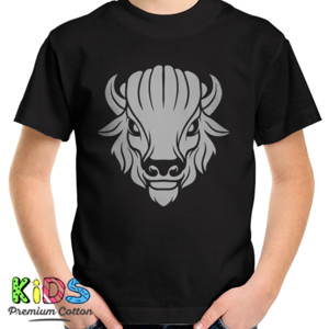 Kaos kepala bison putih