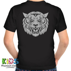 Kaos Wajah harimau marah putih