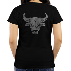 Kaos kepala banteng marah putih