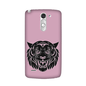 Wajah harimau marah hitam Casing HP