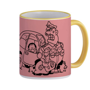 Mug Crash Car Cop Accident Vehicle Automoble