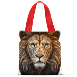 Tas Tote Fullprint Lion face - Singa alam liar 1