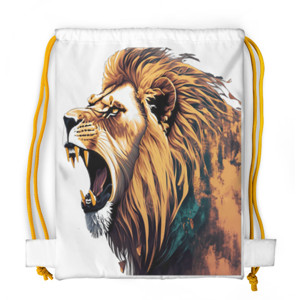 Tas Serut Fullprint Lion face - Singa alam liar 10